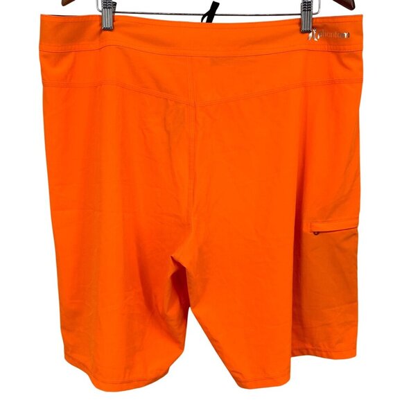 Hurley Mens Orange Board Shorts Size 38 Stretch Surf Swim Trunks Pocket EUC - Picture 3 of 9